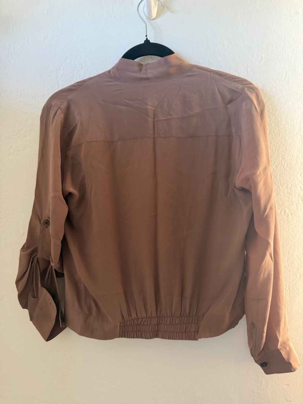 Love & Liberty 100% Silk Wrap Blouse Small Cropped Boho - Picture 2 of 11